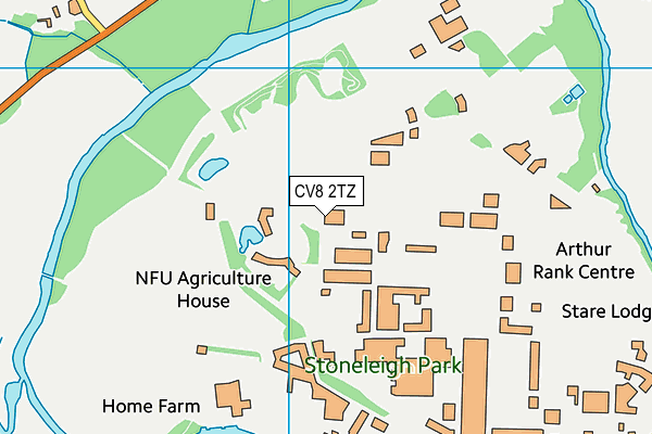 CV8 2TZ map - OS VectorMap District (Ordnance Survey) CV8 2TZ map - OS VectorMap District (Ordnance Survey)