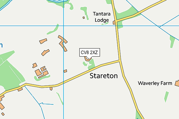 CV8 2XZ map - OS VectorMap District (Ordnance Survey) CV8 2XZ map - OS VectorMap District (Ordnance Survey)