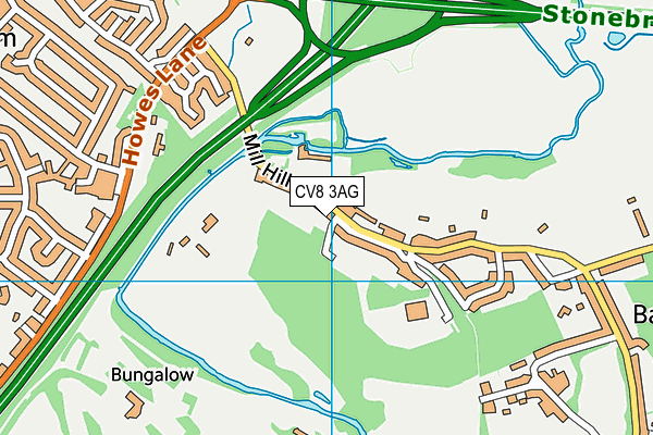 CV8 3AG map - OS VectorMap District (Ordnance Survey) CV8 3AG map - OS VectorMap District (Ordnance Survey)