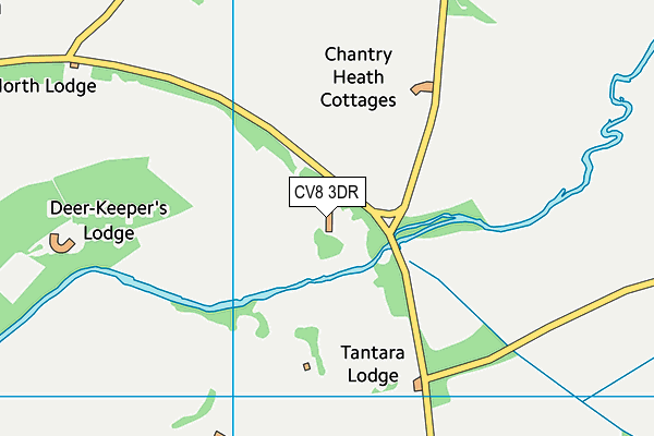 CV8 3DR map - OS VectorMap District (Ordnance Survey) CV8 3DR map - OS VectorMap District (Ordnance Survey)