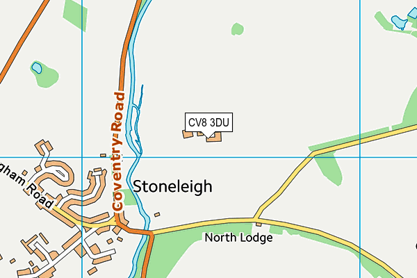CV8 3DU map - OS VectorMap District (Ordnance Survey) CV8 3DU map - OS VectorMap District (Ordnance Survey)