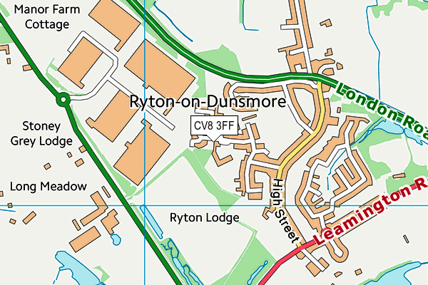CV8 3FF map - OS VectorMap District (Ordnance Survey) CV8 3FF map - OS VectorMap District (Ordnance Survey)