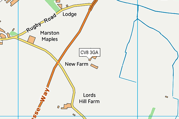 CV8 3GA map - OS VectorMap District (Ordnance Survey) CV8 3GA map - OS VectorMap District (Ordnance Survey)