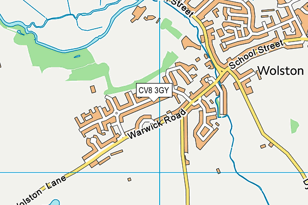 CV8 3GY map - OS VectorMap District (Ordnance Survey) CV8 3GY map - OS VectorMap District (Ordnance Survey)