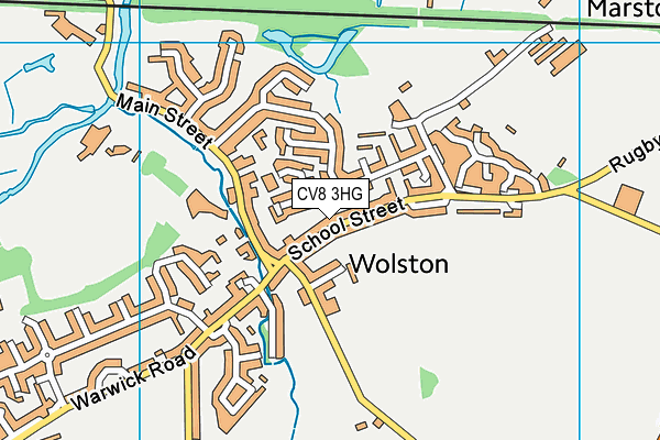 CV8 3HG map - OS VectorMap District (Ordnance Survey)
