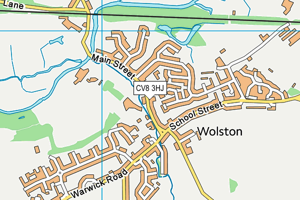 CV8 3HJ map - OS VectorMap District (Ordnance Survey) CV8 3HJ map - OS VectorMap District (Ordnance Survey)