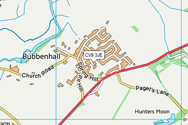 CV8 3JE map - OS VectorMap District (Ordnance Survey) CV8 3JE map - OS VectorMap District (Ordnance Survey)