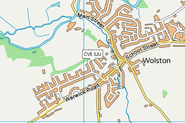 CV8 3JU map - OS VectorMap District (Ordnance Survey) CV8 3JU map - OS VectorMap District (Ordnance Survey)