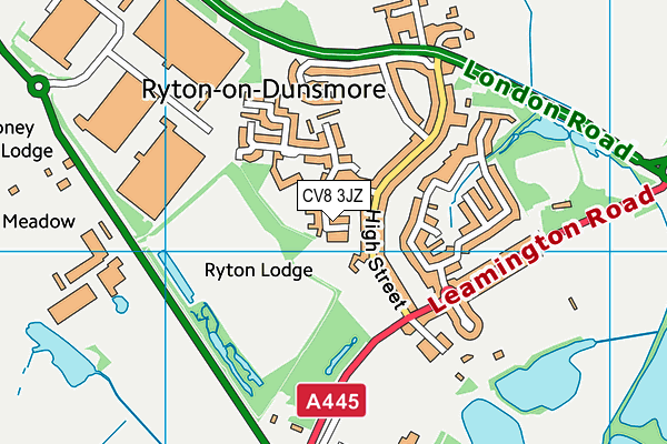 CV8 3JZ map - OS VectorMap District (Ordnance Survey) CV8 3JZ map - OS VectorMap District (Ordnance Survey)