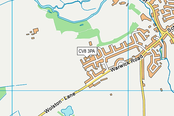 CV8 3PA map - OS VectorMap District (Ordnance Survey) CV8 3PA map - OS VectorMap District (Ordnance Survey)