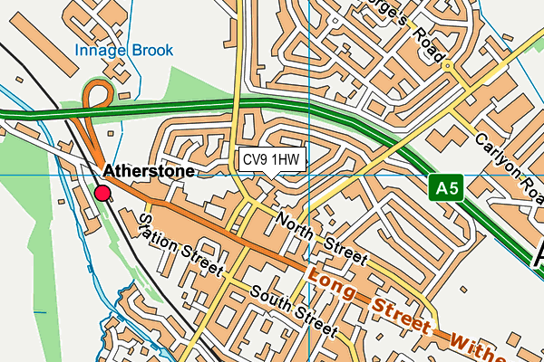 CV9 1HW map - OS VectorMap District (Ordnance Survey)