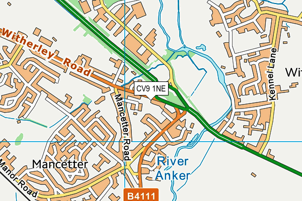 CV9 1NE map - OS VectorMap District (Ordnance Survey) CV9 1NE map - OS VectorMap District (Ordnance Survey)