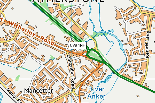 CV9 1NF map - OS VectorMap District (Ordnance Survey) CV9 1NF map - OS VectorMap District (Ordnance Survey)