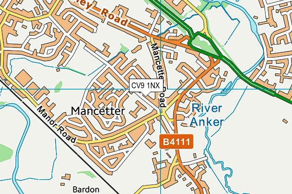 CV9 1NX map - OS VectorMap District (Ordnance Survey) CV9 1NX map - OS VectorMap District (Ordnance Survey)