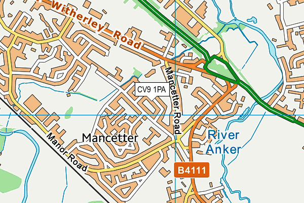 CV9 1PA map - OS VectorMap District (Ordnance Survey) CV9 1PA map - OS VectorMap District (Ordnance Survey)