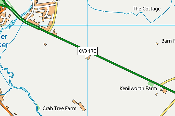 CV9 1RE map - OS VectorMap District (Ordnance Survey)