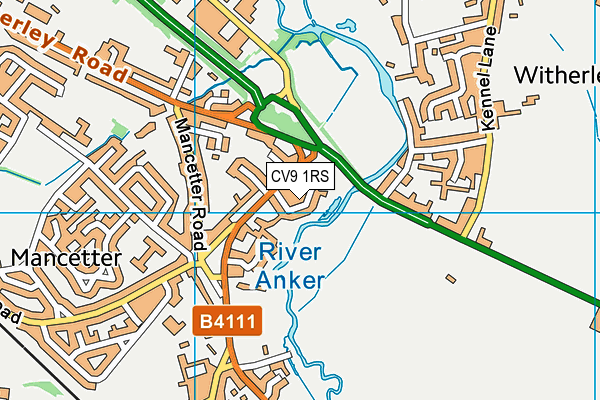 CV9 1RS map - OS VectorMap District (Ordnance Survey)