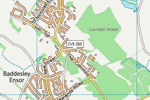 CV9 2BS map - OS VectorMap District (Ordnance Survey) CV9 2BS map - OS VectorMap District (Ordnance Survey)