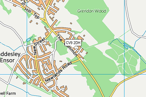 CV9 2DH map - OS VectorMap District (Ordnance Survey) CV9 2DH map - OS VectorMap District (Ordnance Survey)
