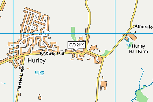 CV9 2HX map - OS VectorMap District (Ordnance Survey)