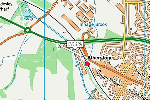 CV9 2PA map - OS VectorMap District (Ordnance Survey) CV9 2PA map - OS VectorMap District (Ordnance Survey)