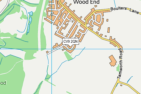 CV9 2QN map - OS VectorMap District (Ordnance Survey) CV9 2QN map - OS VectorMap District (Ordnance Survey)
