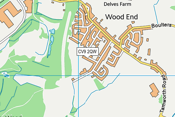CV9 2QW map - OS VectorMap District (Ordnance Survey) CV9 2QW map - OS VectorMap District (Ordnance Survey)