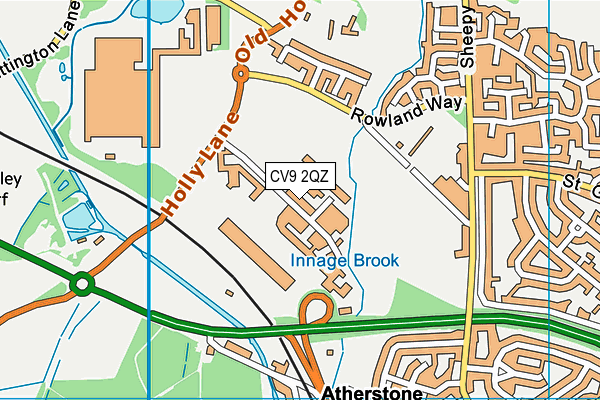 CV9 2QZ map - OS VectorMap District (Ordnance Survey) CV9 2QZ map - OS VectorMap District (Ordnance Survey)