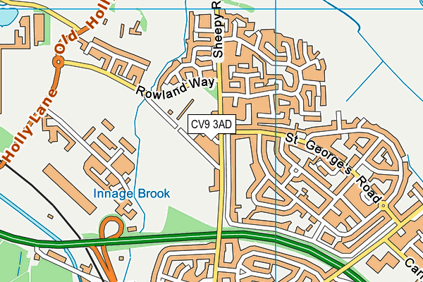 CV9 3AD map - OS VectorMap District (Ordnance Survey) CV9 3AD map - OS VectorMap District (Ordnance Survey)