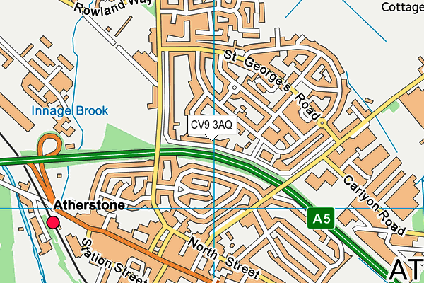 CV9 3AQ map - OS VectorMap District (Ordnance Survey)