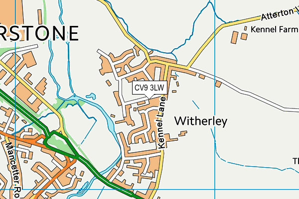 CV9 3LW map - OS VectorMap District (Ordnance Survey) CV9 3LW map - OS VectorMap District (Ordnance Survey)