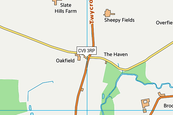 CV9 3RP map - OS VectorMap District (Ordnance Survey)