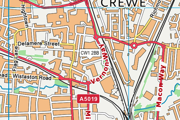 CW1 2BB map - OS VectorMap District (Ordnance Survey) CW1 2BB map - OS VectorMap District (Ordnance Survey)