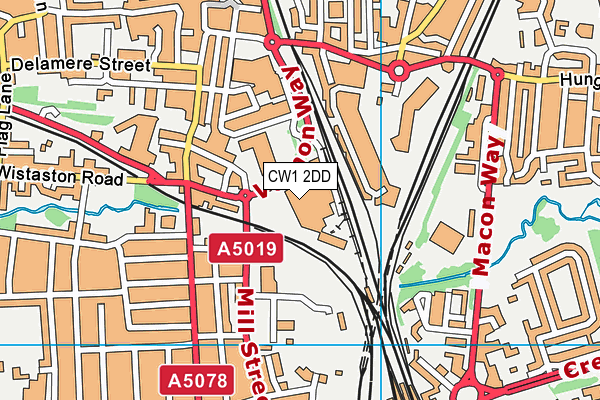 CW1 2DD map - OS VectorMap District (Ordnance Survey) CW1 2DD map - OS VectorMap District (Ordnance Survey)