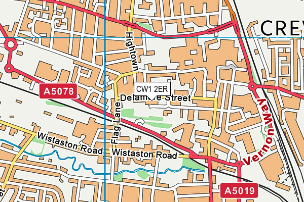 CW1 2ER map - OS VectorMap District (Ordnance Survey) CW1 2ER map - OS VectorMap District (Ordnance Survey)