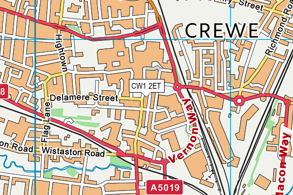 CW1 2ET map - OS VectorMap District (Ordnance Survey) CW1 2ET map - OS VectorMap District (Ordnance Survey)