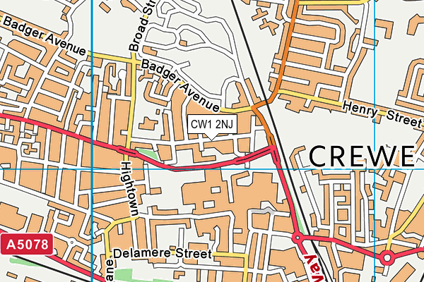 CW1 2NJ map - OS VectorMap District (Ordnance Survey) CW1 2NJ map - OS VectorMap District (Ordnance Survey)