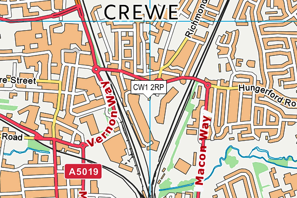 CW1 2RP map - OS VectorMap District (Ordnance Survey)