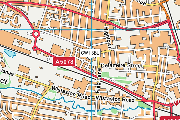 CW1 3BL map - OS VectorMap District (Ordnance Survey) CW1 3BL map - OS VectorMap District (Ordnance Survey)