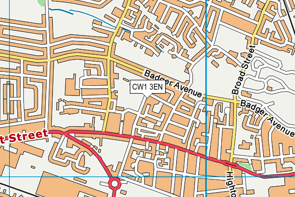 CW1 3EN map - OS VectorMap District (Ordnance Survey) CW1 3EN map - OS VectorMap District (Ordnance Survey)