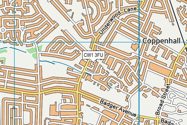 CW1 3FU map - OS VectorMap District (Ordnance Survey) CW1 3FU map - OS VectorMap District (Ordnance Survey)