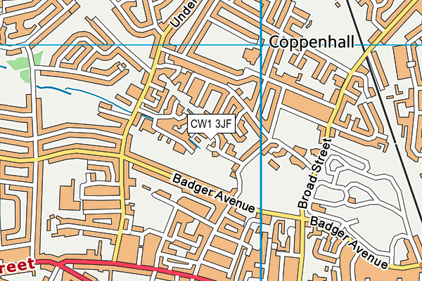 CW1 3JF map - OS VectorMap District (Ordnance Survey) CW1 3JF map - OS VectorMap District (Ordnance Survey)