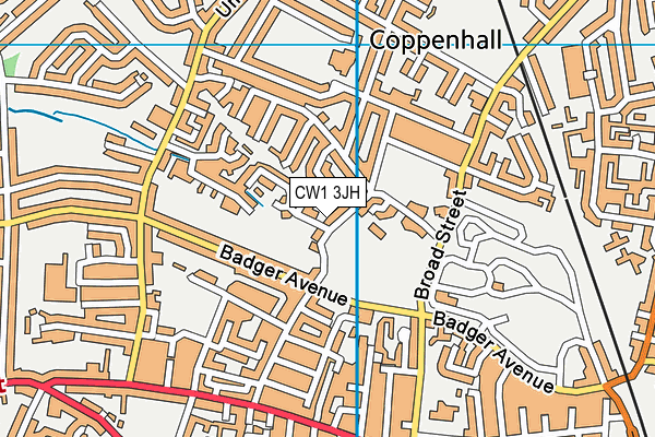 CW1 3JH map - OS VectorMap District (Ordnance Survey) CW1 3JH map - OS VectorMap District (Ordnance Survey)