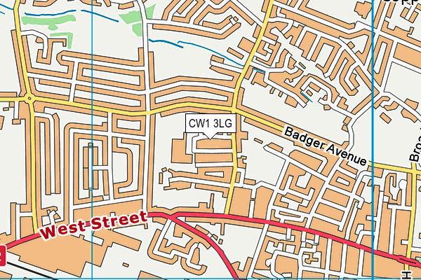 CW1 3LG map - OS VectorMap District (Ordnance Survey) CW1 3LG map - OS VectorMap District (Ordnance Survey)