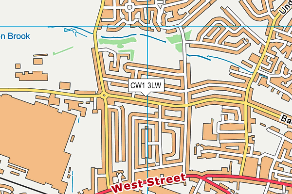 CW1 3LW map - OS VectorMap District (Ordnance Survey) CW1 3LW map - OS VectorMap District (Ordnance Survey)