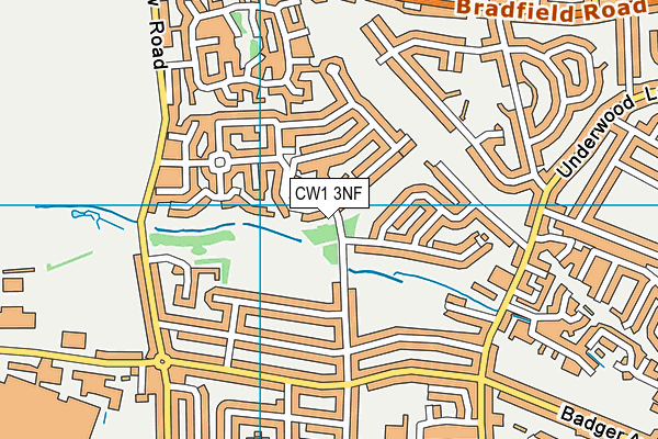 CW1 3NF map - OS VectorMap District (Ordnance Survey) CW1 3NF map - OS VectorMap District (Ordnance Survey)