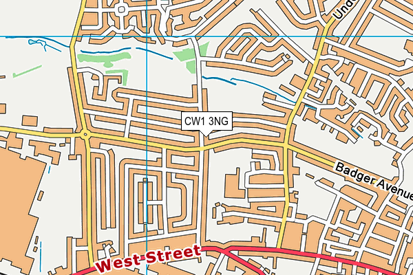 CW1 3NG map - OS VectorMap District (Ordnance Survey) CW1 3NG map - OS VectorMap District (Ordnance Survey)
