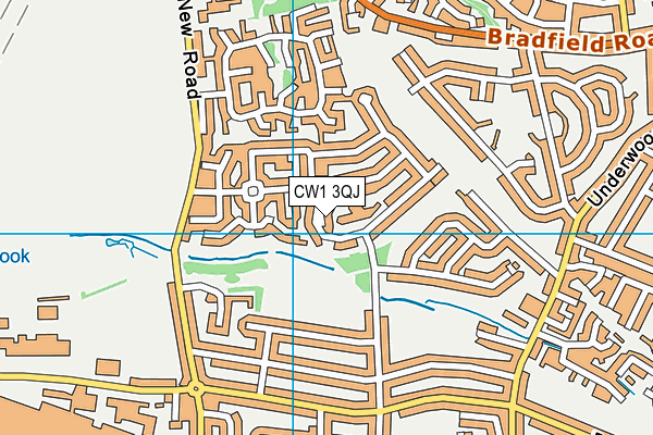CW1 3QJ map - OS VectorMap District (Ordnance Survey) CW1 3QJ map - OS VectorMap District (Ordnance Survey)