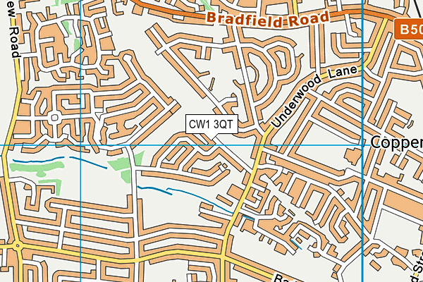 CW1 3QT map - OS VectorMap District (Ordnance Survey) CW1 3QT map - OS VectorMap District (Ordnance Survey)