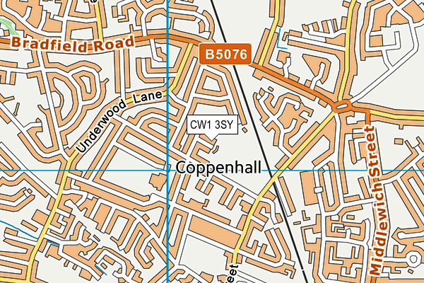 CW1 3SY map - OS VectorMap District (Ordnance Survey) CW1 3SY map - OS VectorMap District (Ordnance Survey)